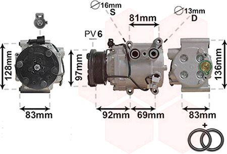 Compresor, climatizare 1800K171 VAN WEZEL - Compresor/piese Compresor, climatizare 1800K171 VAN WEZEL - Compresor/piese