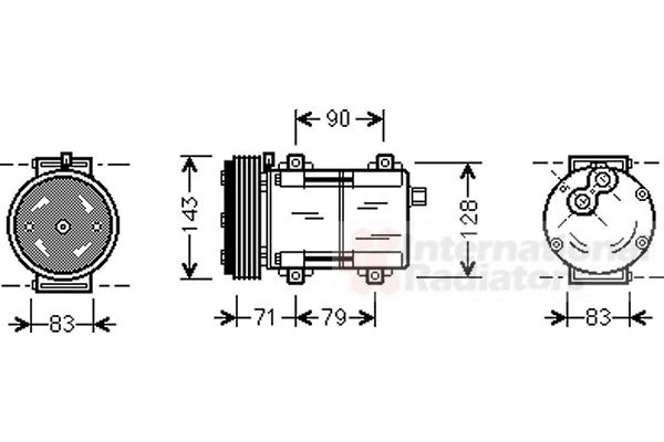 Compresor, climatizare 1800K279 VAN WEZEL - Compresor/piese Compresor, climatizare 1800K279 VAN WEZEL - Compresor/piese