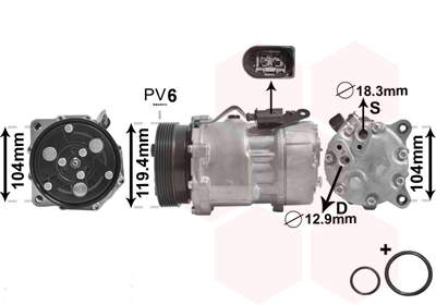 Compresor, climatizare 1800K321 VAN WEZEL - Compresor/piese Compresor, climatizare 1800K321 VAN WEZEL - Compresor/piese