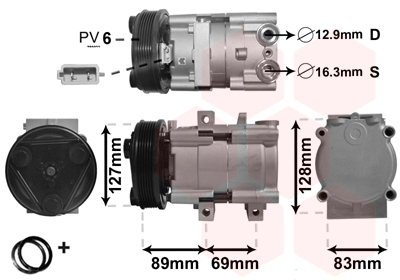 Compresor, climatizare 1800K322 VAN WEZEL - Compresor/piese Compresor, climatizare 1800K322 VAN WEZEL - Compresor/piese