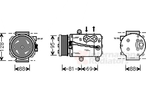 Compresor, climatizare 1800K339 VAN WEZEL - Compresor/piese