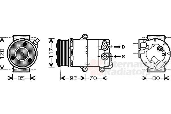 Compresor, climatizare 1800K415 VAN WEZEL - Compresor/piese Compresor, climatizare 1800K415 VAN WEZEL - Compresor/piese