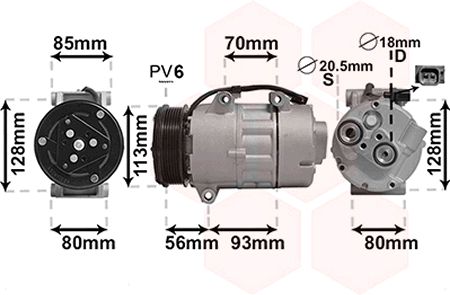 Compresor, climatizare 1800K416 VAN WEZEL - Compresor/piese Compresor, climatizare 1800K416 VAN WEZEL - Compresor/piese