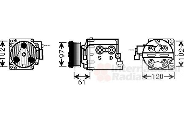 Compresor, climatizare 1800K436 VAN WEZEL - Compresor/piese Compresor, climatizare 1800K436 VAN WEZEL - Compresor/piese