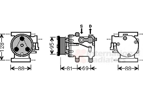Compresor, climatizare 1800K437 VAN WEZEL - Compresor/piese