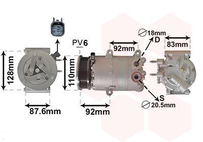 Compresor, climatizare 1800K477 VAN WEZEL - Compresor/piese Compresor, climatizare 1800K477 VAN WEZEL - Compresor/piese