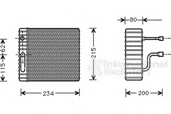evaporator,aer conditionat 1800V089 VAN WEZEL - Vaporizator evaporator,aer conditionat 1800V089 VAN WEZEL - Vaporizator