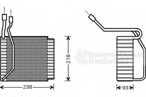 evaporator,aer conditionat 1800V110 VAN WEZEL - Vaporizator evaporator,aer conditionat 1800V110 VAN WEZEL - Vaporizator