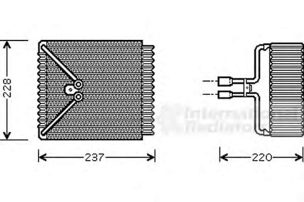 evaporator,aer conditionat 1800V371 VAN WEZEL - Vaporizator evaporator,aer conditionat 1800V371 VAN WEZEL - Vaporizator