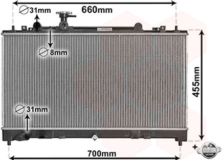 Radiator, racire motor 27002227 VAN WEZEL - Radiator apa/piese Radiator, racire motor 27002227 VAN WEZEL - Radiator apa/piese