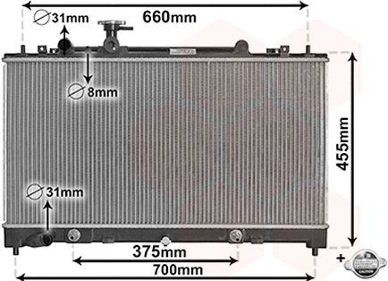 Radiator, racire motor 27002228 VAN WEZEL - Radiator apa/piese Radiator, racire motor 27002228 VAN WEZEL - Radiator apa/piese