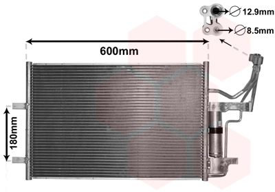 Condensator, climatizare 27005184 VAN WEZEL - Radiator clima