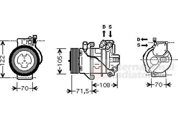 Compresor, climatizare 2900K008 VAN WEZEL - Compresor/piese