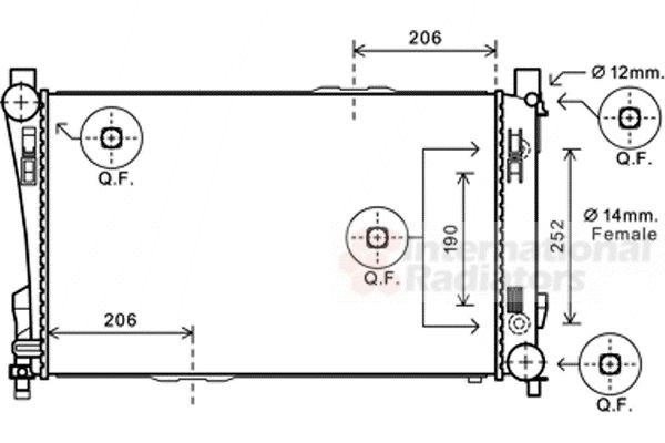 Radiator, racire motor 30002589 VAN WEZEL - Radiator apa/piese