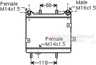 Radiator ulei, ulei motor 30003540 VAN WEZEL - Radiator ulei Radiator ulei, ulei motor 30003540 VAN WEZEL - Radiator ulei