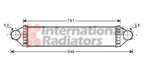 Intercooler, compresor 30004368 VAN WEZEL - Turbocompressor Intercooler, compresor 30004368 VAN WEZEL - Turbocompressor