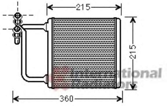 Schimbator caldura, incalzire habitaclu 30006470 VAN WEZEL - Schimbator caldura