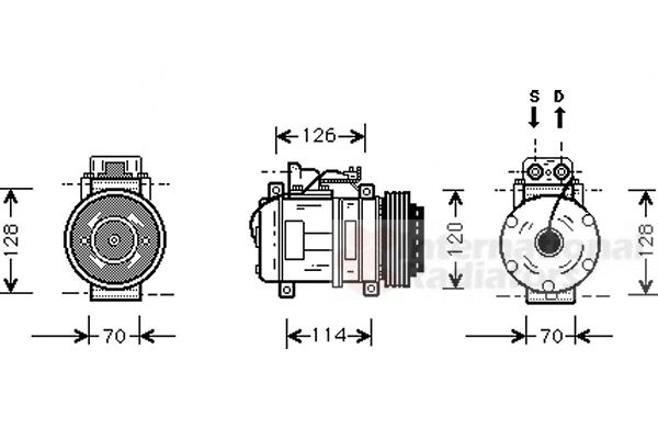 Compresor, climatizare 3000K274 VAN WEZEL - Compresor/piese Compresor, climatizare 3000K274 VAN WEZEL - Compresor/piese