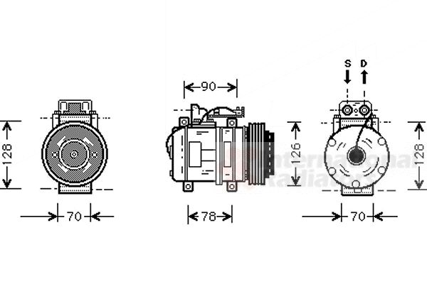 Compresor, climatizare 3000K275 VAN WEZEL - Compresor/piese Compresor, climatizare 3000K275 VAN WEZEL - Compresor/piese
