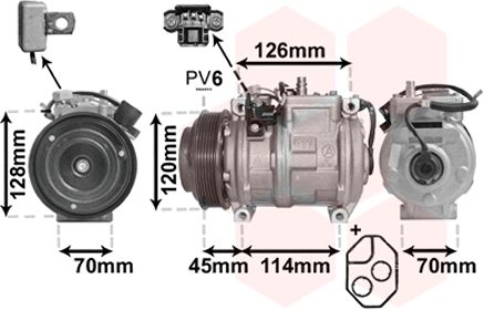 Compresor, climatizare 3000K278 VAN WEZEL - Compresor/piese Compresor, climatizare 3000K278 VAN WEZEL - Compresor/piese