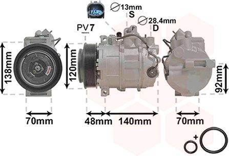 Compresor, climatizare 3000K393 VAN WEZEL - Compresor/piese Compresor, climatizare 3000K393 VAN WEZEL - Compresor/piese
