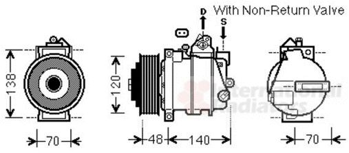 Compresor, climatizare 3000K526 VAN WEZEL - Compresor/piese Compresor, climatizare 3000K526 VAN WEZEL - Compresor/piese