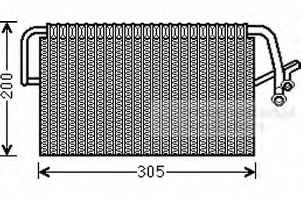 evaporator,aer conditionat 3000V543 VAN WEZEL - Vaporizator