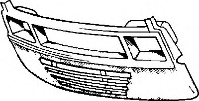 Acoperire fata 3070668 VAN WEZEL - Partea frontala/grila radiator