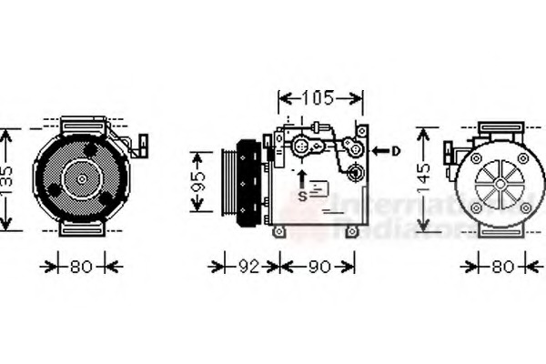 Compresor, climatizare 3200K166 VAN WEZEL - Compresor/piese