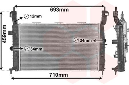 Radiator, racire motor 37002345 VAN WEZEL - Radiator apa/piese Radiator, racire motor 37002345 VAN WEZEL - Radiator apa/piese