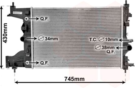 Radiator, racire motor 37002486 VAN WEZEL - Radiator apa/piese Radiator, racire motor 37002486 VAN WEZEL - Radiator apa/piese