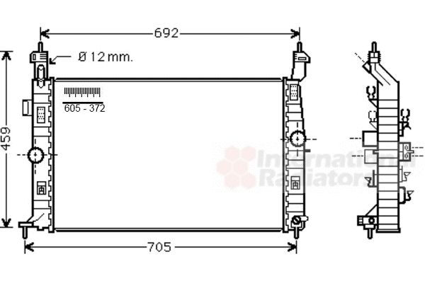 Radiator, racire motor 37002583 VAN WEZEL - Radiator apa/piese Radiator, racire motor 37002583 VAN WEZEL - Radiator apa/piese