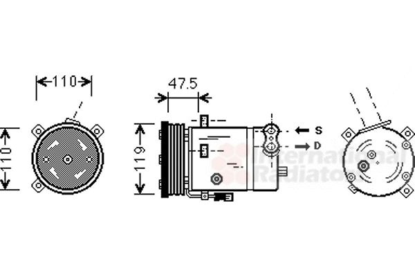 Compresor, climatizare 3700K277 VAN WEZEL - Compresor/piese Compresor, climatizare 3700K277 VAN WEZEL - Compresor/piese