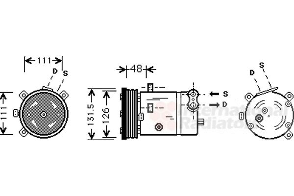 Compresor, climatizare 3700K280 VAN WEZEL - Compresor/piese Compresor, climatizare 3700K280 VAN WEZEL - Compresor/piese