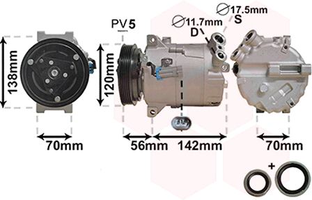 Compresor, climatizare 3700K313 VAN WEZEL - Compresor/piese Compresor, climatizare 3700K313 VAN WEZEL - Compresor/piese