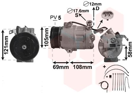 Compresor, climatizare 3700K427 VAN WEZEL - Compresor/piese Compresor, climatizare 3700K427 VAN WEZEL - Compresor/piese