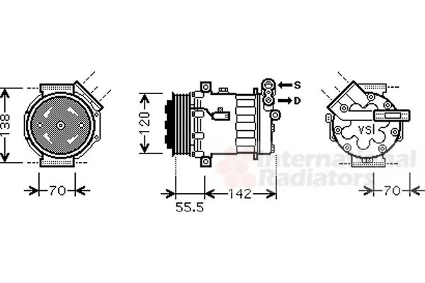 Compresor, climatizare 3700K447 VAN WEZEL - Compresor/piese Compresor, climatizare 3700K447 VAN WEZEL - Compresor/piese
