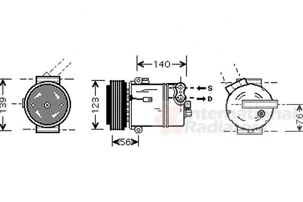 Compresor, climatizare 3700K463 VAN WEZEL - Compresor/piese Compresor, climatizare 3700K463 VAN WEZEL - Compresor/piese