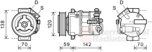 Compresor, climatizare 3700K579 VAN WEZEL - Compresor/piese Compresor, climatizare 3700K579 VAN WEZEL - Compresor/piese