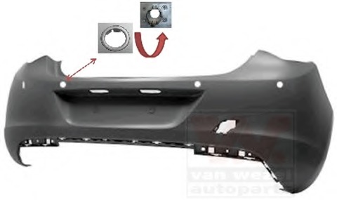 tampon 3749545 VAN WEZEL - Partea frontala/grila radiator