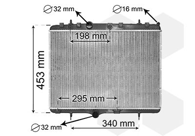 Radiator, racire motor 40002255 VAN WEZEL - Radiator apa/piese Radiator, racire motor 40002255 VAN WEZEL - Radiator apa/piese