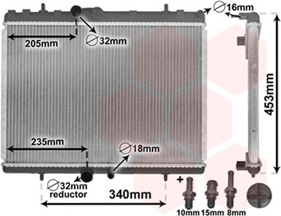 Radiator, racire motor 40002269 VAN WEZEL - Radiator apa/piese Radiator, racire motor 40002269 VAN WEZEL - Radiator apa/piese