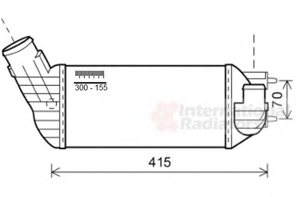 Intercooler, compresor 40004360 VAN WEZEL - Turbocompressor Intercooler, compresor 40004360 VAN WEZEL - Turbocompressor