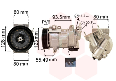 Compresor, climatizare 4000K315 VAN WEZEL - Compresor/piese Compresor, climatizare 4000K315 VAN WEZEL - Compresor/piese