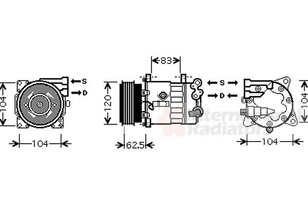 Compresor, climatizare 4000K321 VAN WEZEL - Compresor/piese