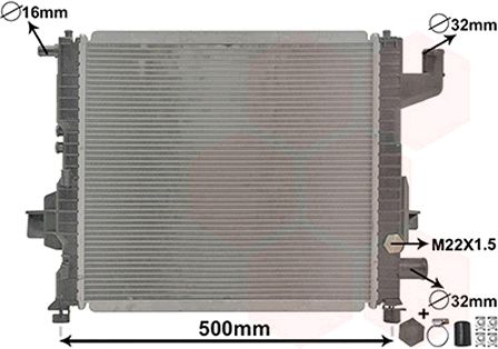 Radiator, racire motor 43002262 VAN WEZEL - Radiator apa/piese Radiator, racire motor 43002262 VAN WEZEL - Radiator apa/piese