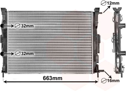 Radiator, racire motor 43002307 VAN WEZEL - Radiator apa/piese Radiator, racire motor 43002307 VAN WEZEL - Radiator apa/piese