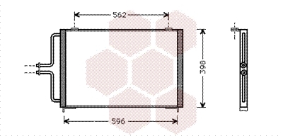 Condensator, climatizare 43005236 VAN WEZEL - Radiator clima