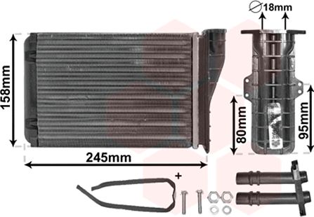 Schimbator caldura, incalzire habitaclu 43006250 VAN WEZEL - Schimbator caldura Schimbator caldura, incalzire habitaclu 43006250 VAN WEZEL - Schimbator caldura