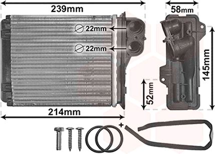 Schimbator caldura, incalzire habitaclu 43006398 VAN WEZEL - Radiator incalzire interior Schimbator caldura, incalzire habitaclu 43006398 VAN WEZEL - Radiator incalzire interior